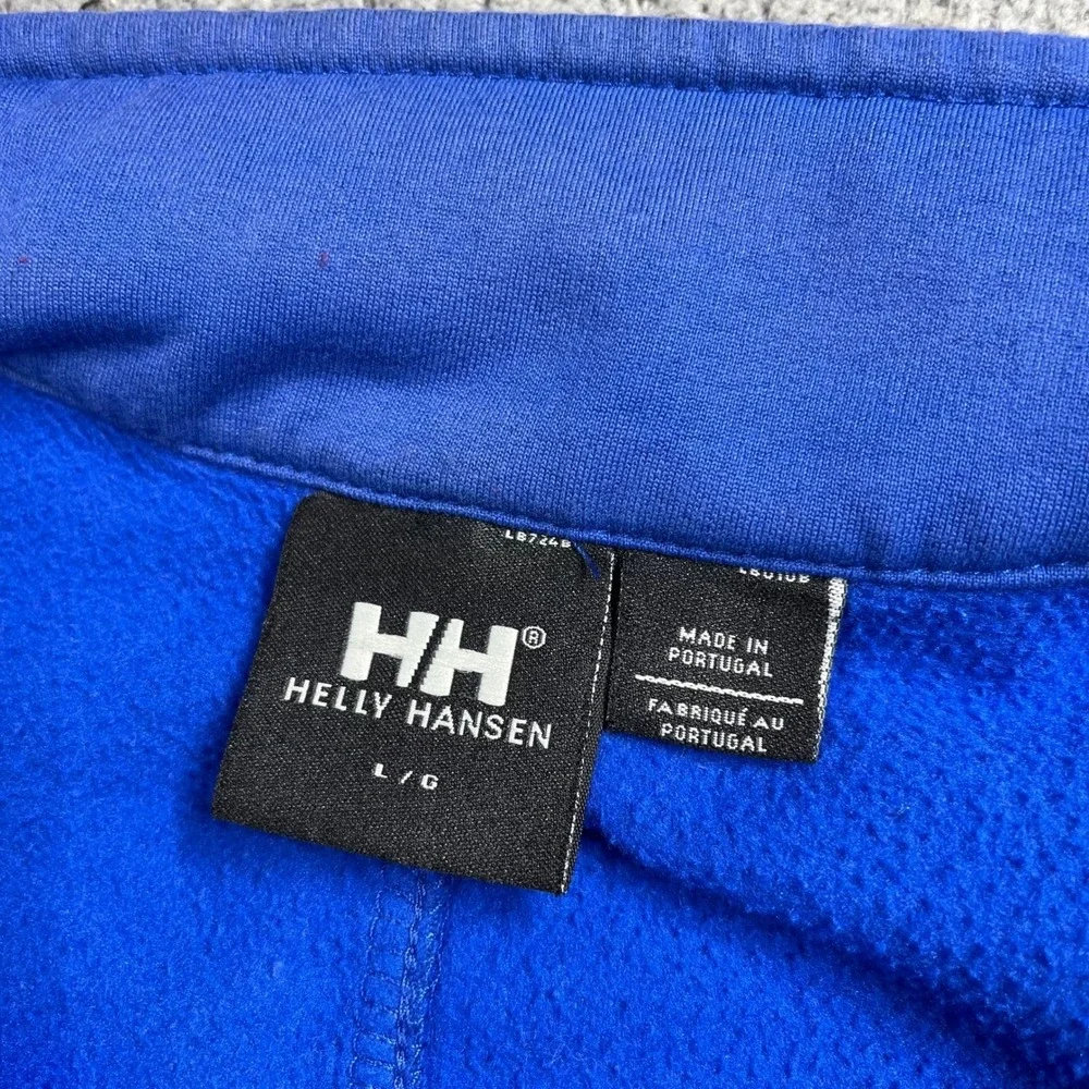 Helly Hansen Mens Blue Full Zip Softshell Fleece Lined Jacket Size Large L